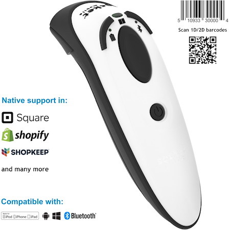 Socket Mobile DuraScan® D740, Universal Barcode Scanner, White