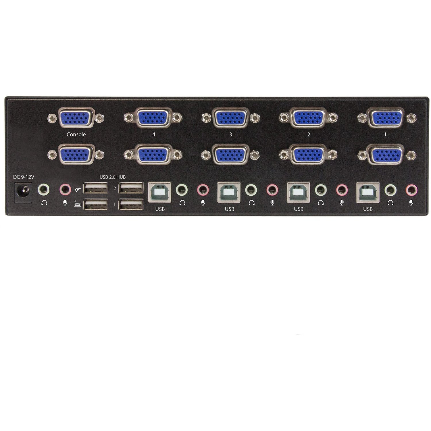 StarTech.com 4-port KVM Switch with Dual VGA and 2-port USB Hub - USB 2.0