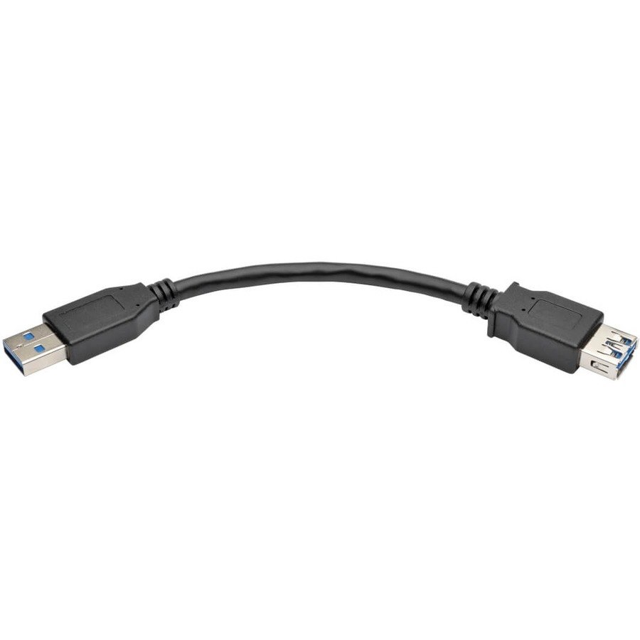 Eaton Tripp Lite Series USB 3.0 SuperSpeed Extension Cable (A M/F), Black, 6-in. (15.24 cm)