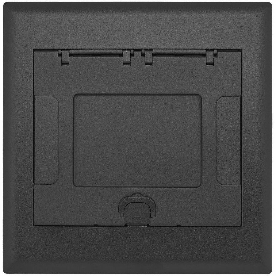 Hubbell Premise Wiring 4-Gang AFB Series, Cover Assembly, Black Powder Paint Finish with Floor Insert