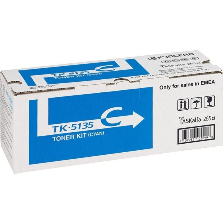 Kyocera TK-5135C Original Laser Toner Cartridge - Cyan Pack