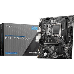 MSI H610M-G DDR4 Desktop Motherboard - Intel H610 Chipset - Socket LGA-1700 - Micro ATX