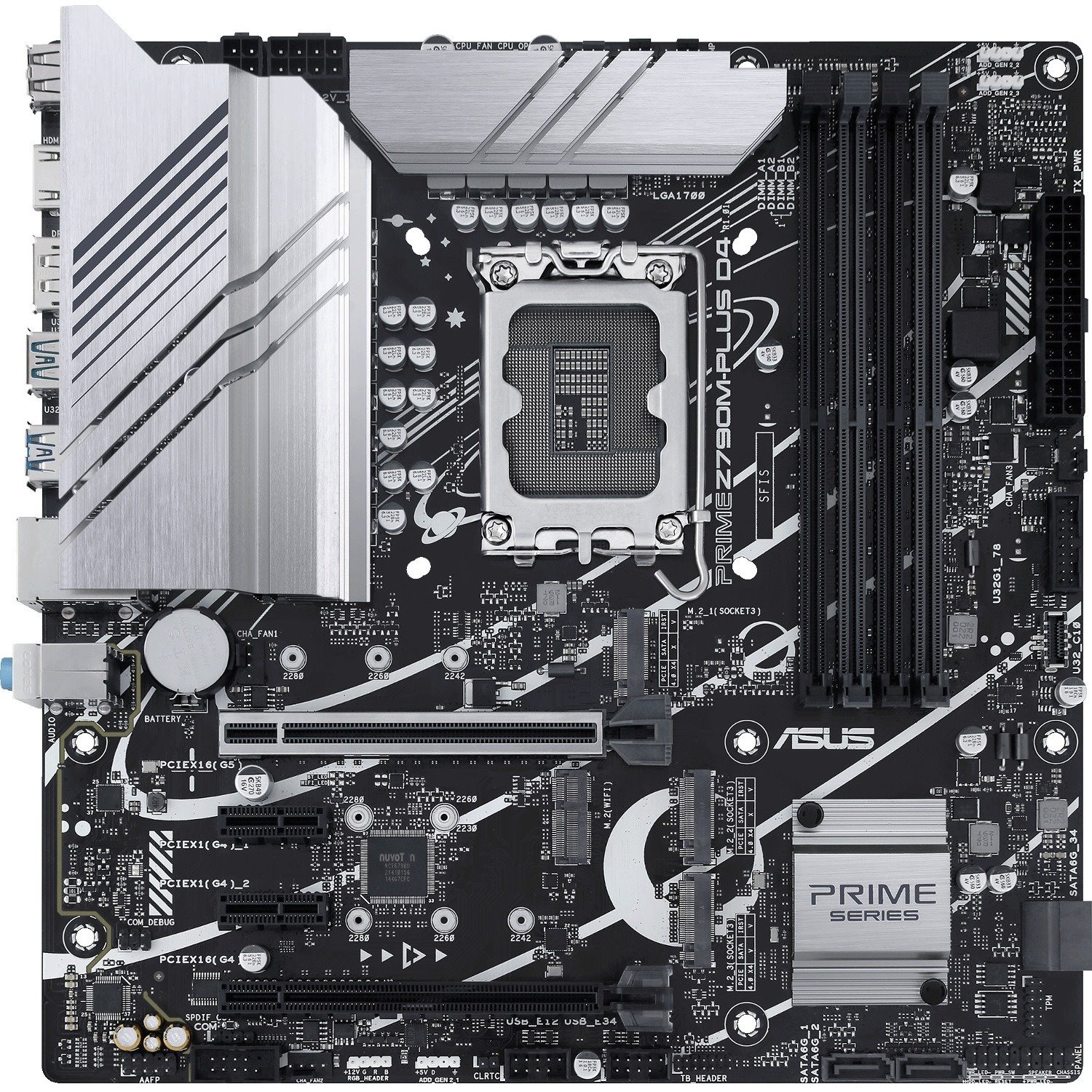 Asus Prime Z790M-PLUS D4-CSM Desktop Motherboard - Intel Z790 Chipset - Socket LGA-1700 - Micro ATX