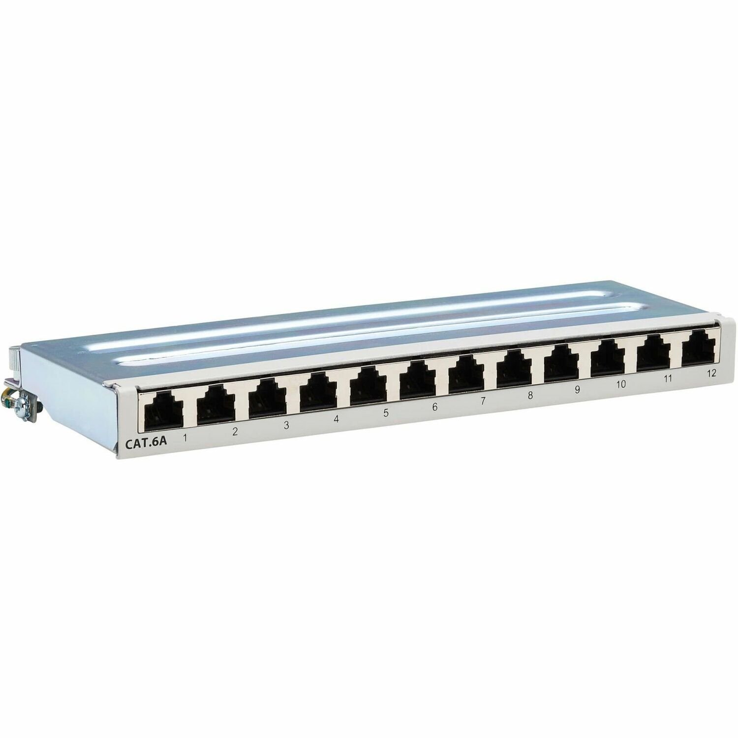 Eaton Tripp Lite Series Cat6a STP Patch Panel, 12 Ports, DIN Rail or Wall Mount, TAA