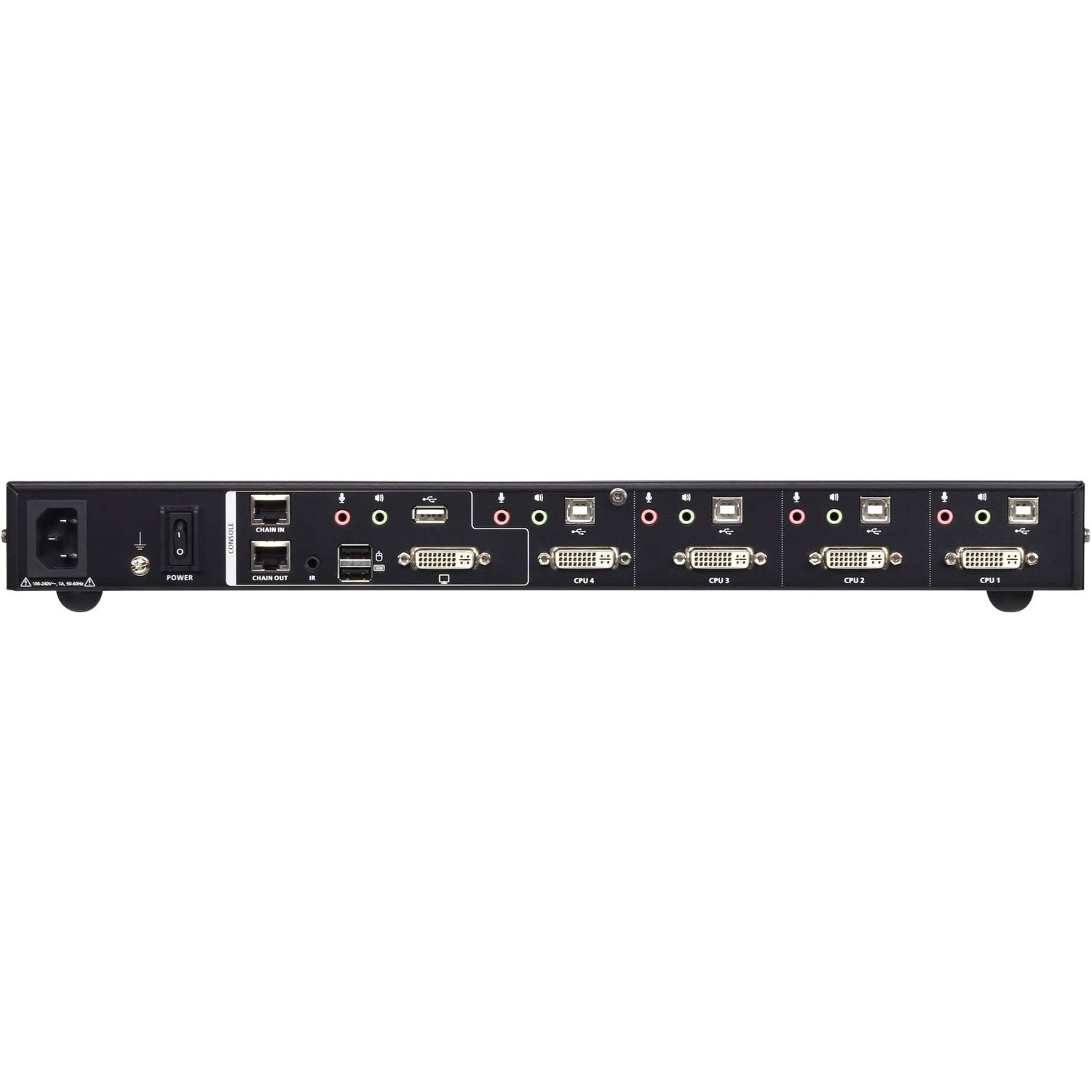 ATEN CM1164A 4-Port USB DVI Multi-View KVMP Switch-TAA Compliant