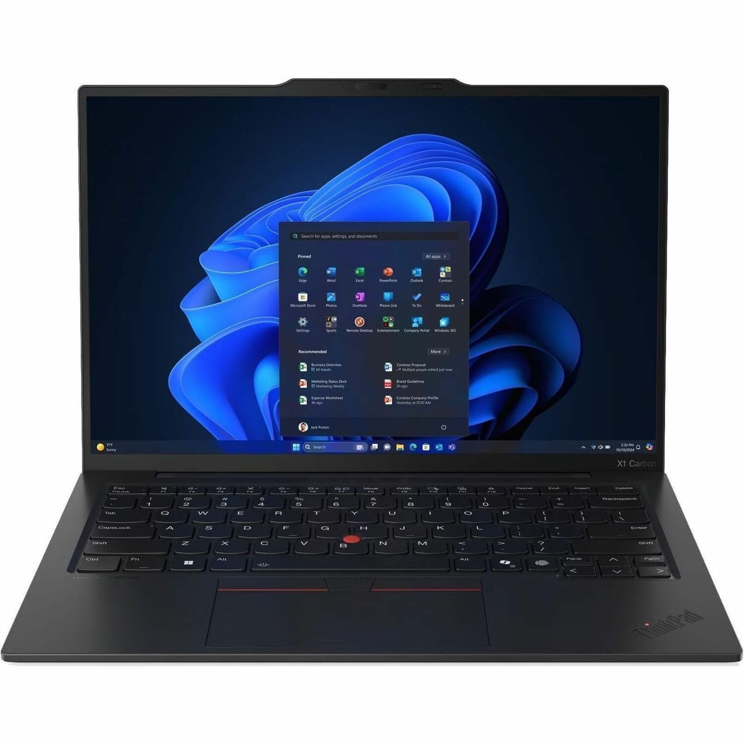 Lenovo ThinkPad X1 Carbon Gen 13 21NX005NUS 14" Touchscreen Notebook - WUXGA - 60 Hz - Intel Core Ultra 7 2nd Gen 255U - Intel Evo Platform - 16 GB - 512 GB SSD - English Keyboard - Black Paint
