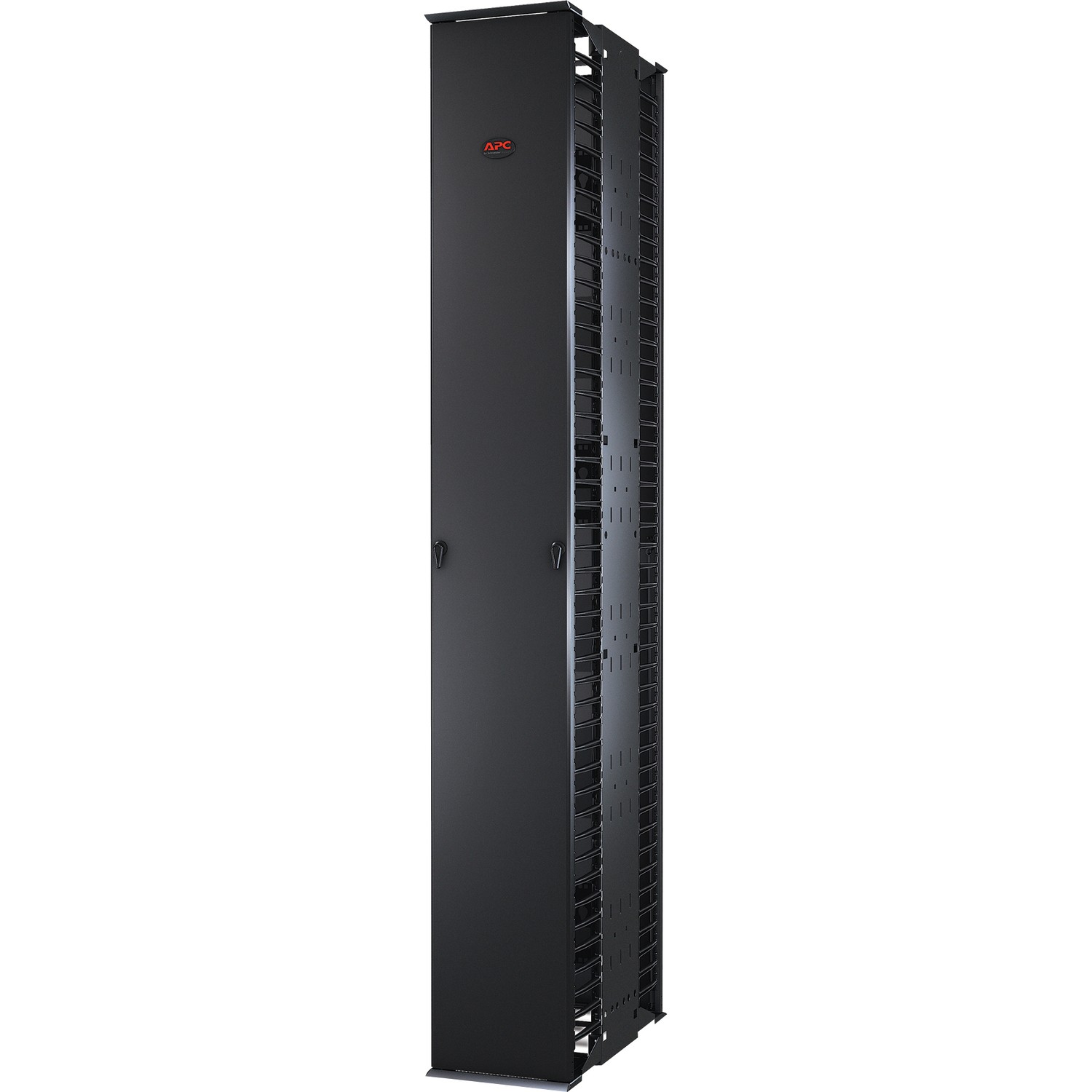 APC Performance, Vertical Cable Manager for 2 & 4 Post Racks, 84"H x 12"W, Double-Sided with Doors