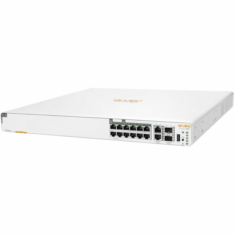 HPE Instant On 1960 14 Ports Manageable Ethernet Switch - Gigabit Ethernet, 10 Gigabit Ethernet, 2.5 Gigabit Ethernet - 10/100/1000Base-T, 1000Base-X, 10GBase-T, 2.5GBase-T