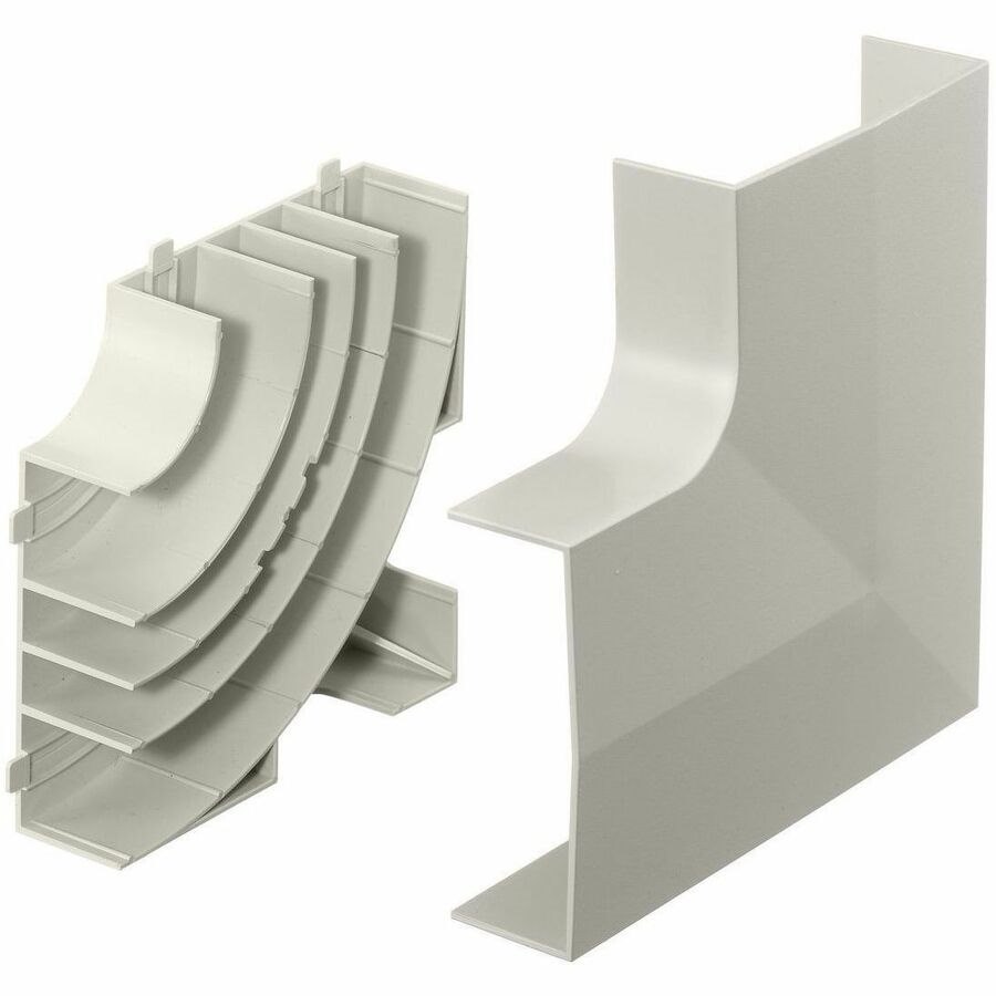 Hubbell Premise Wiring Non-Metallic Raceway, BaseTrak, 2 or 3 Channel, Flat Elbow, Base and Cover