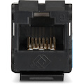 Black Box GigaTrue2 CAT6 Keystone Jack - Unshielded, 110 Punchdown Type, TAA, Black