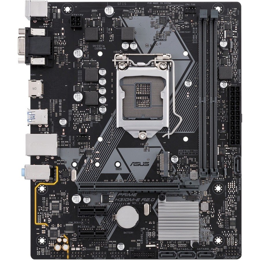 Asus Prime H310M-E R2.0 Desktop Motherboard - Intel H310 Chipset - Socket H4 LGA-1151 - Micro ATX