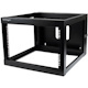 StarTech.com 4-Post 6U Hinged Wall-Mount Network Rack, 19" Open Frame Server Rack, Wall Mount Data Rack for IT Computer Equipment, TAA~