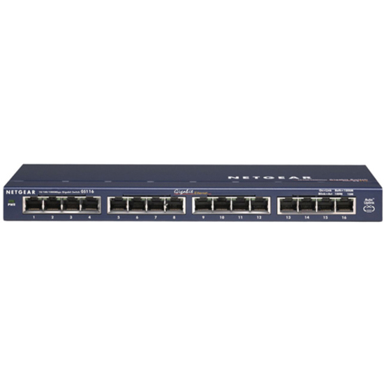 Netgear ProSafe GS116 16 Ports Ethernet Switch - Gigabit Ethernet - 10/100/1000Base-T