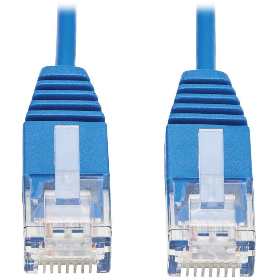 Eaton Tripp Lite Series Cat6a 10G Molded Ultra-Slim UTP Ethernet Cable (RJ45 M/M), Blue, 6-in. (15.24 cm)