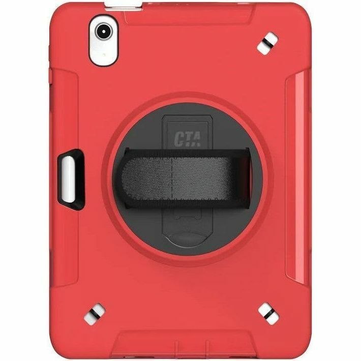 CTA Digital Rugged Carrying Case for 10.9" Apple iPad (10th Generation) Tablet - Red