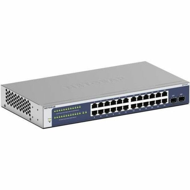 Netgear GS724T 24 Ports Manageable Ethernet Switch - Gigabit Ethernet - 10/100/1000Base-T, 1000Base-X