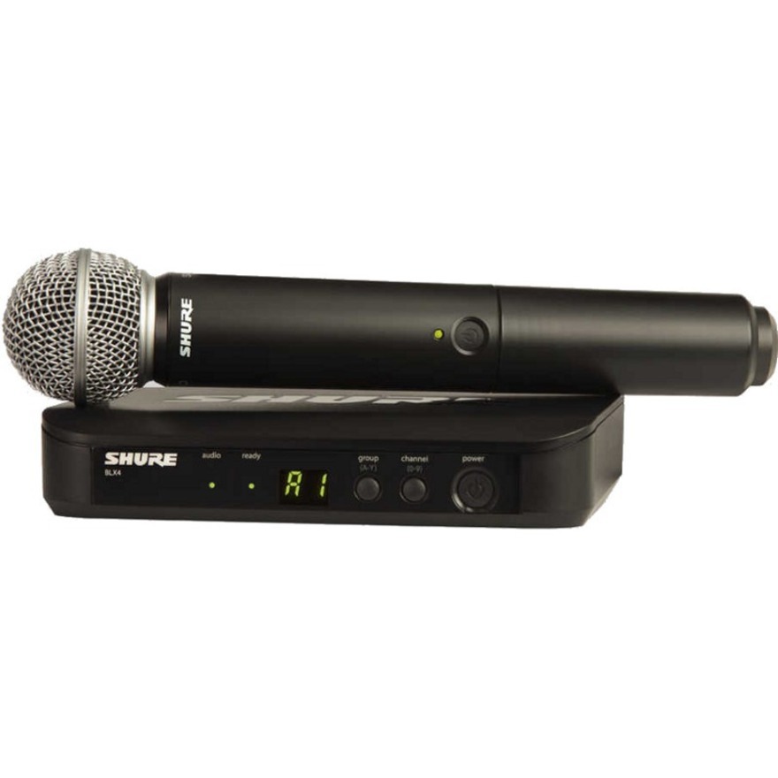 Shure BLX24R/B58 UHF Wireless Microphone System - Perfect for Church, Karaoke, Vocals - 14-Hour Battery Life, 100m Range | BETA 58A Handheld Vocal Mic, Single Channel Rack Mount Receiver | H9 Band