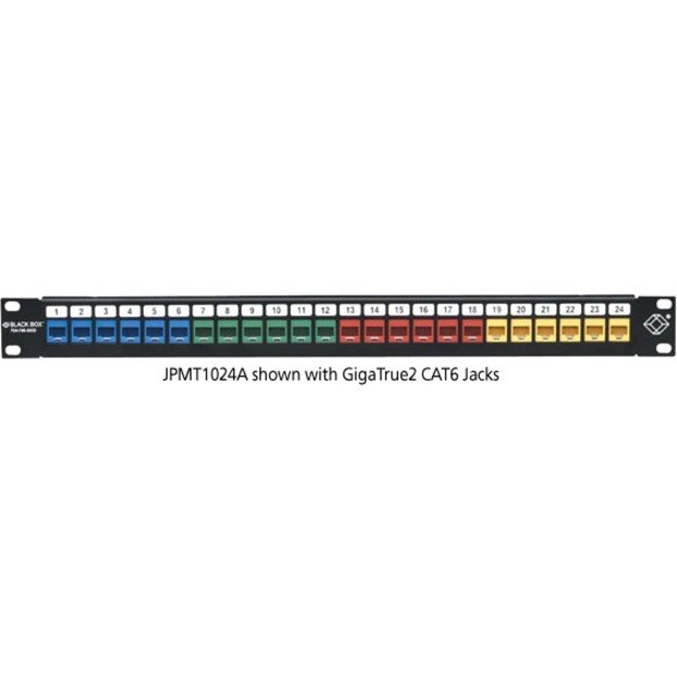 Black Box Multimedia Patch Panel - 1U, 24-Port