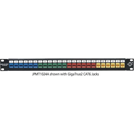 Black Box Multimedia Patch Panel - 1U, 24-Port