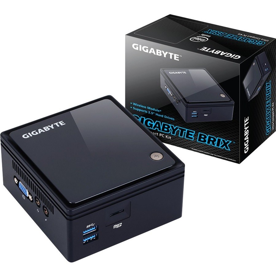 Gigabyte BRIX GB-BACE-3160 Desktop Computer - Intel Celeron J3160 1.60 GHz DDR3L SDRAM - Ultra Compact