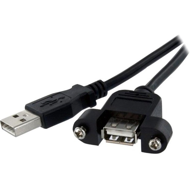 StarTech.com 3 ft Panel Mount USB Cable A to A - F/M