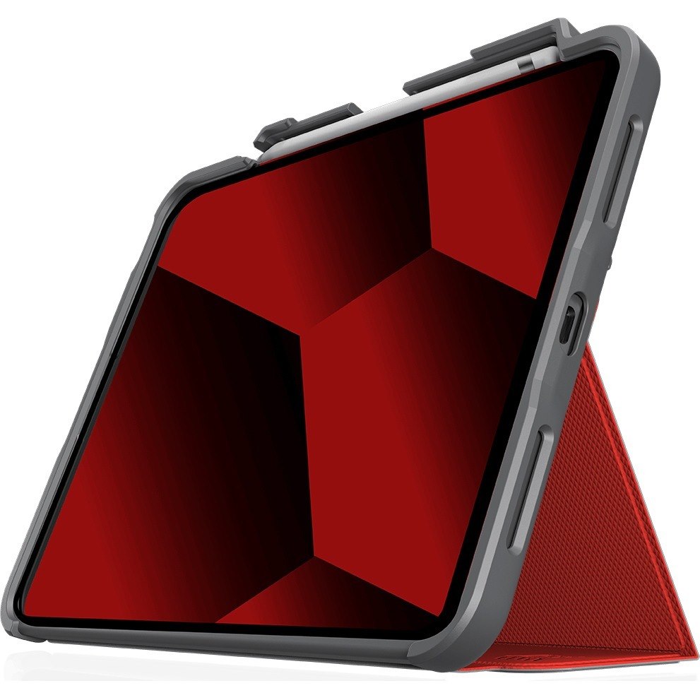 STM Goods Dux Plus Rugged Carrying Case (Folio) for 27.7 cm (10.9") Apple iPad (10th Generation) Tablet, Apple Pencil - Red