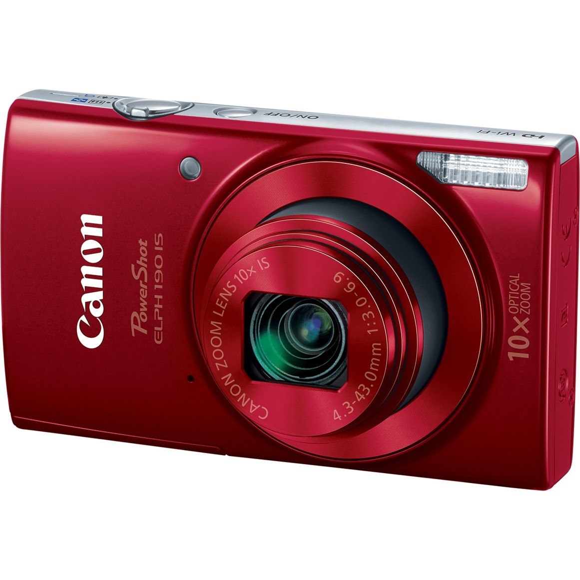 Canon PowerShot 190 IS 20 Megapixel Compact Camera - Red