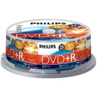Philips DR4S6B25F/00 DVD opneembaar - DVD+R - 16x - 4,70 GB - 25
