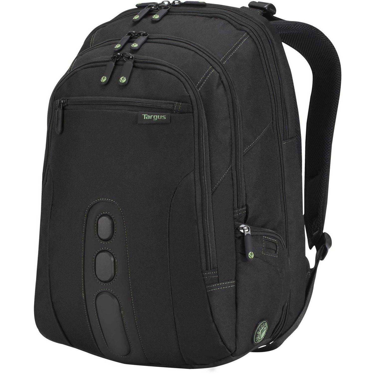 Targus Spruce EcoSmart TBB019US Carrying Case (Backpack) for 17" Notebook - Black, Green - TAA Compliant