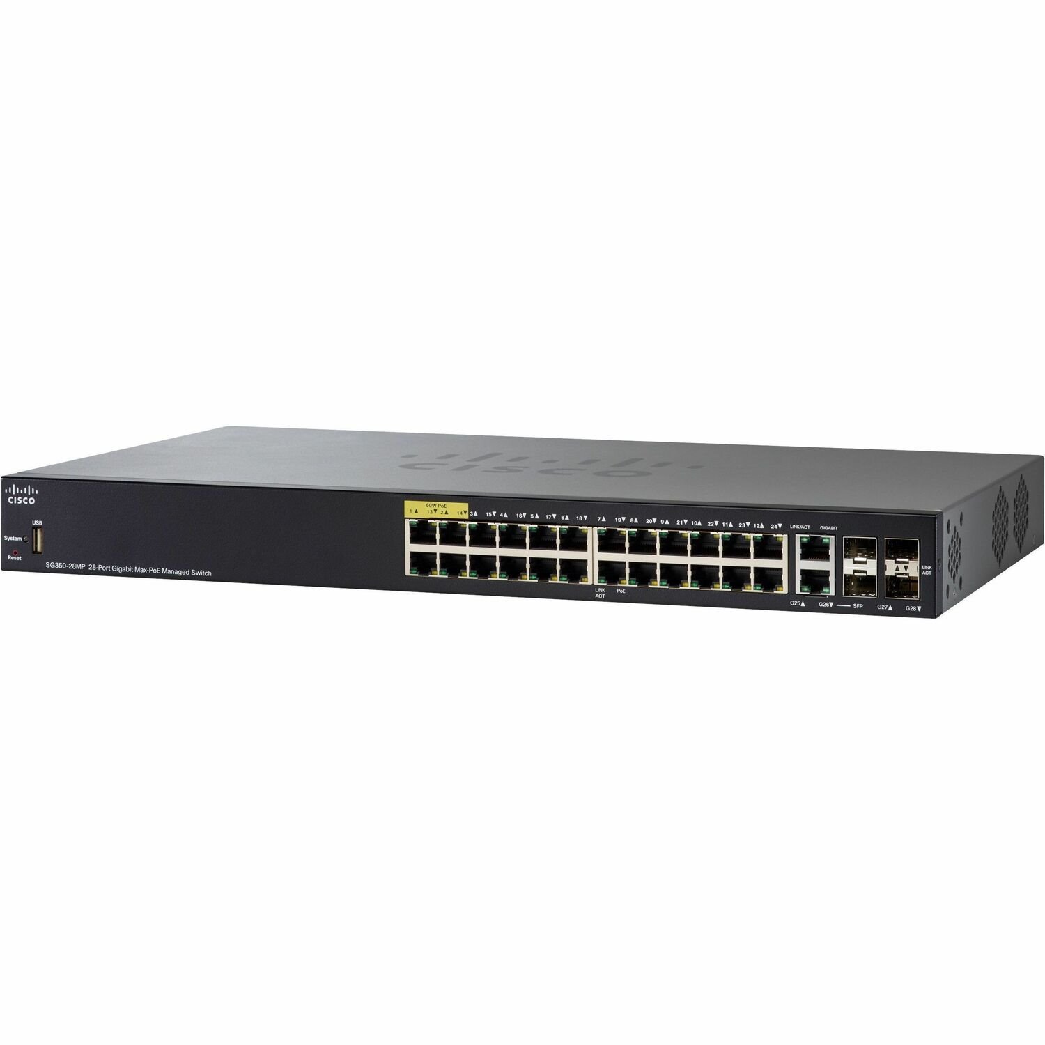 Cisco SG350-28MP 28-Port Gigabit PoE Managed Switch