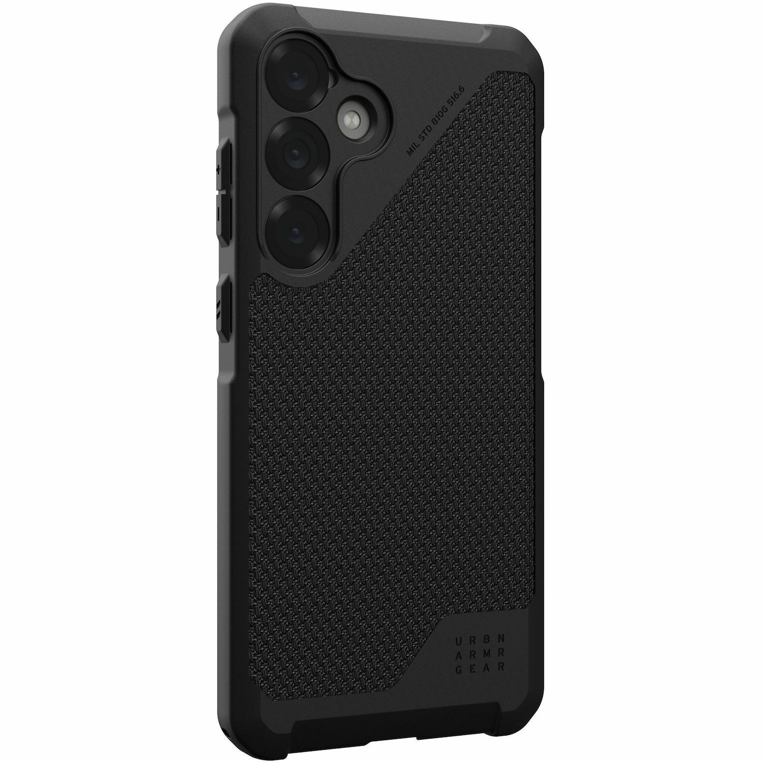 Urban Armor Gear Metropolis LT Case for Samsung Galaxy S25+ Smartphone - Hex Pattern - Kevlar Black