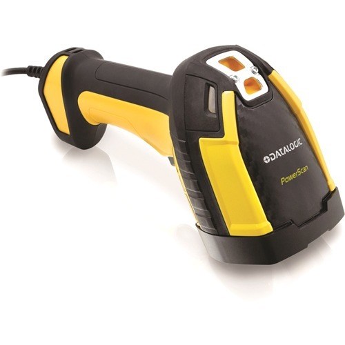 Datalogic PowerScan PM9600-SR Industrial, Warehouse, Logistics, Inventory Handheld Barcode Scanner Kit - Wireless Connectivity - Black, Yellow