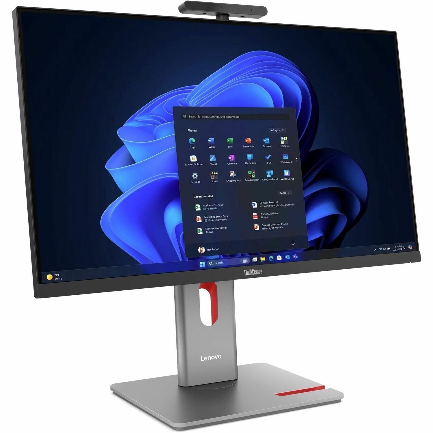 Lenovo ThinkCentre M90a Pro Gen 6 13AM000MUS All-in-One Computer - Intel Core Ultra 5 2nd Gen 235 - vPro Technology - 16 GB - 512 GB SSD - 27" QHD - Desktop - Black