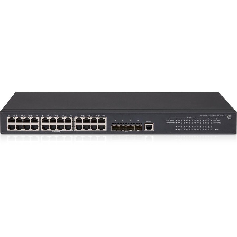 HPE 5130 EI 5130-24G-4SFP+ EI 24 Ports Manageable Layer 3 Switch - 10/100/1000Base-T, 10GBase-X