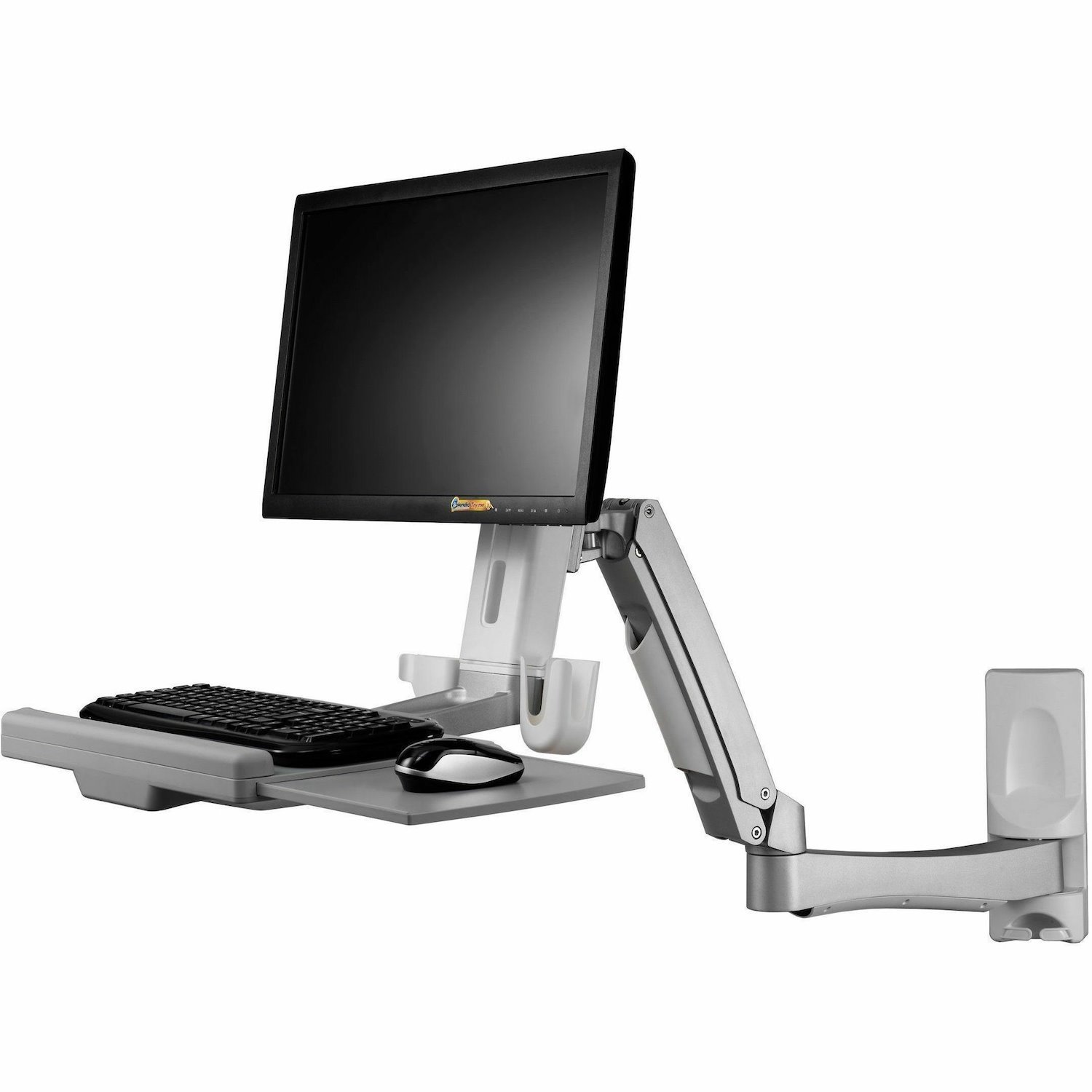Amer AMR1AWSL-B Mounting Arm for Computer, Workstation, Keyboard, Mouse, Monitor - Black