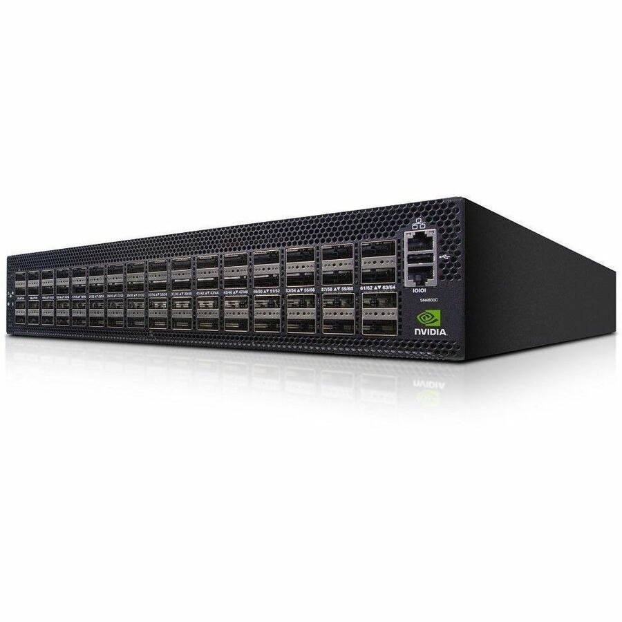 NVIDIA Spectrum-3 SN4000 SN4600 Manageable Ethernet Switch - Gigabit Ethernet, 10 Gigabit Ethernet, 25 Gigabit Ethernet, 100 Gigabit Ethernet - 1000Base-X, 10GBase-X, 25GBase-X, 50GBase-X, 100GBase-X