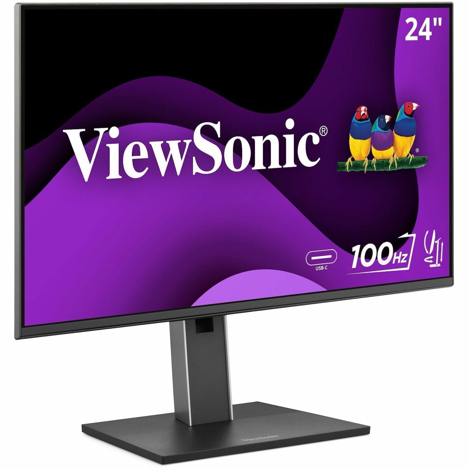 ViewSonic VG2452 24 Inch IPS 1080p Ergonomic Monitor with Tilt, Swivel, Pivot, Height Adjust, 100Hz, 5-Port USB Hub, HDMI, DisplayPort, and 65W USB C Inputs