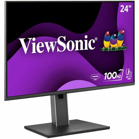 ViewSonic VG2452 24 Inch IPS 1080p Ergonomic Monitor with Tilt, Swivel, Pivot, Height Adjust, 100Hz, 5-Port USB Hub, HDMI, DisplayPort, and 65W USB C Inputs