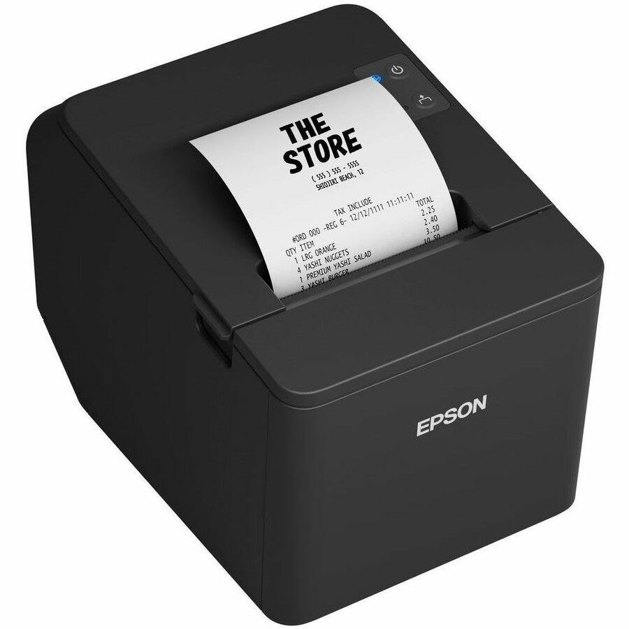 Epson TM-T20IV POS System Direct Thermal Printer - Monochrome - Receipt Print - Fast Ethernet - USB - Serial - UK - With Cutter - Black
