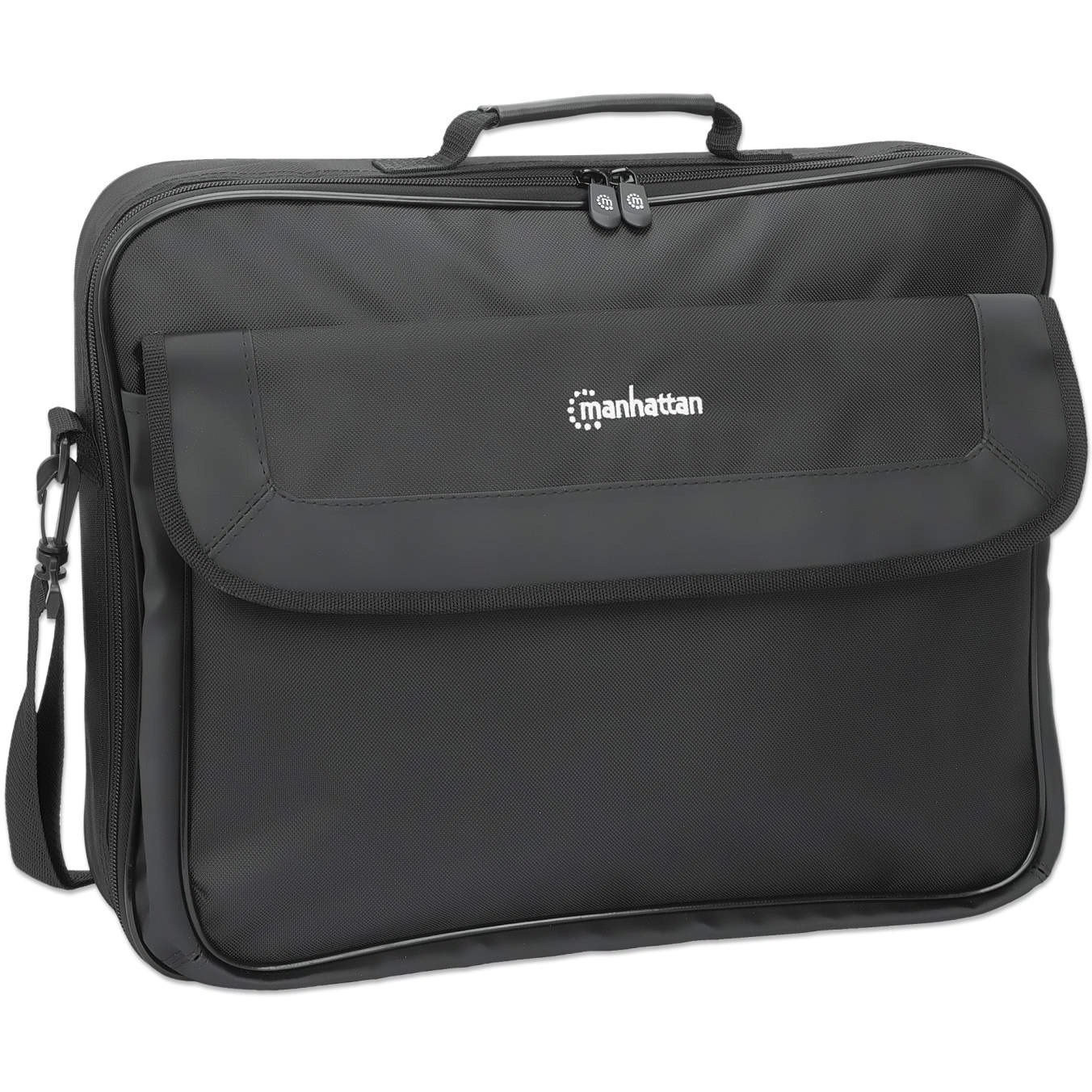 Manhattan Cambridge Carrying Case (Briefcase) for 17.3" Notebook, Ultrabook, MacBook, Accessories - Black