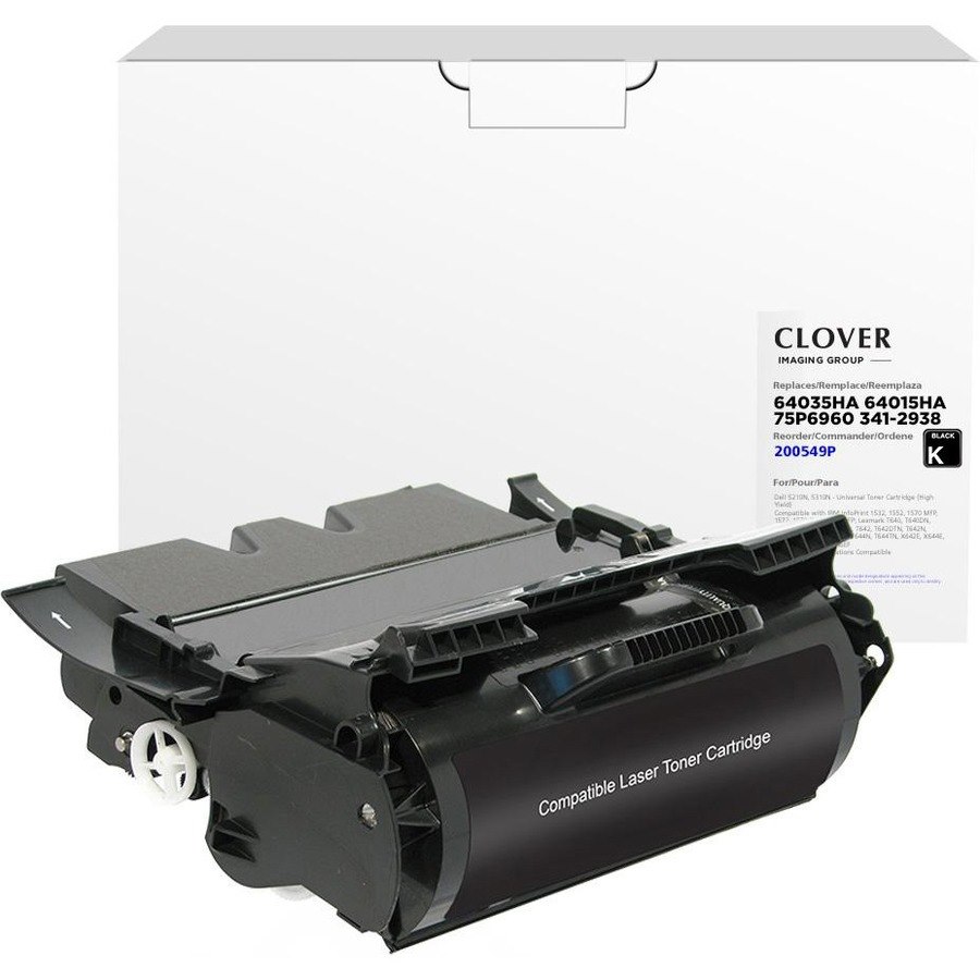 Clover Imaging Remanufactured Universal High Yield Toner Cartridge for Lexmark T640/T642/T644, Dell 5210/5310, IBM 1532/1552/1572