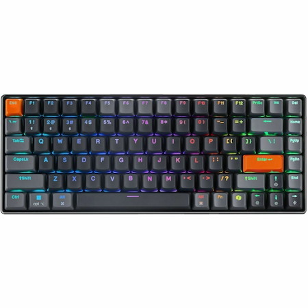 Adesso EasyTouch 1000 Keyboard - Wired/Wireless Connectivity - USB Interface - RGB LED - English (US) - Grey