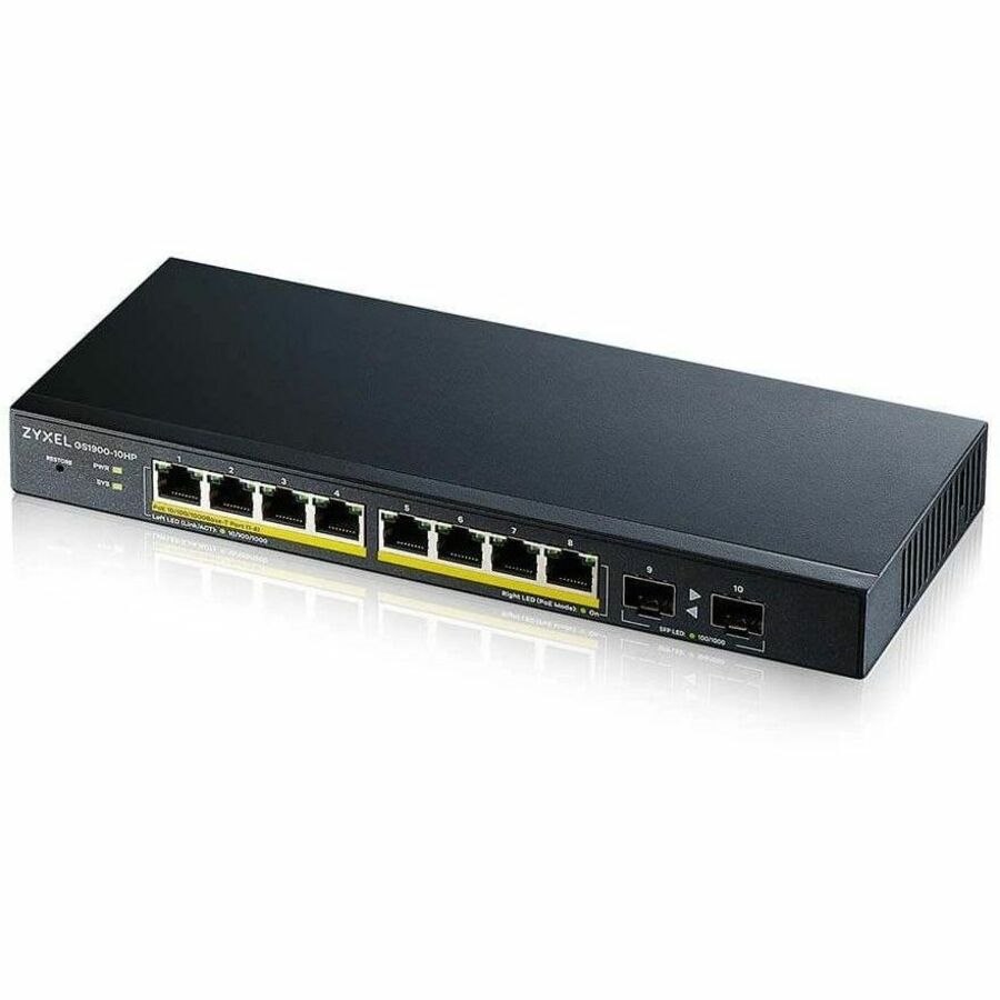 ZYXEL GS1900 GS1900-10HP 8 Ports Manageable Ethernet Switch - Gigabit Ethernet - 10/100/1000Base-T, 1000Base-X