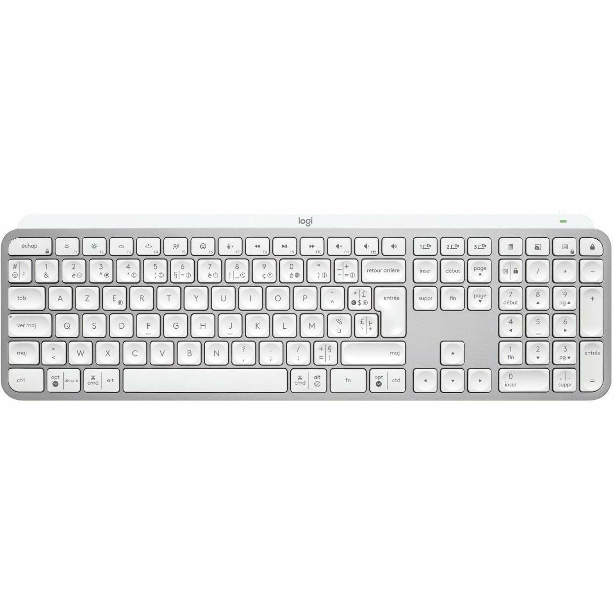 Logitech MX Keys S Toetsenbord - Full-size - Draadloos Verbinding - USB Interface - Frans - AZERTY indeling - Grafiet