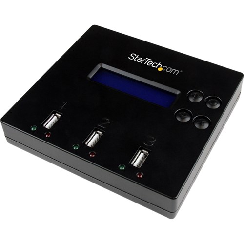 StarTech.com Standalone 1 to 2 USB Thumb Drive Duplicator/Eraser, USB Flash Drive Copier/Cloner, Sector-by-Sector Copy, Sanitizer, TAA