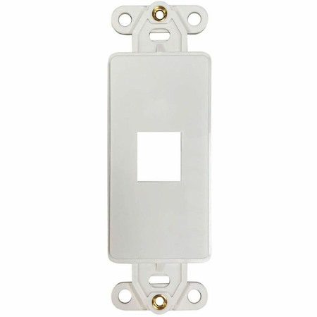 Eaton Tripp Lite Series Safe-IT 1-Port Antibacterial Wall-Mount Insert, Decora Style, Vertical, Ivory, TAA