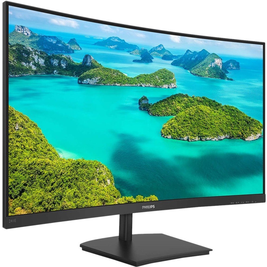 Philips 241E1SC 24" Class Full HD Curved Screen LCD Monitor - 16:9 - Textured Black