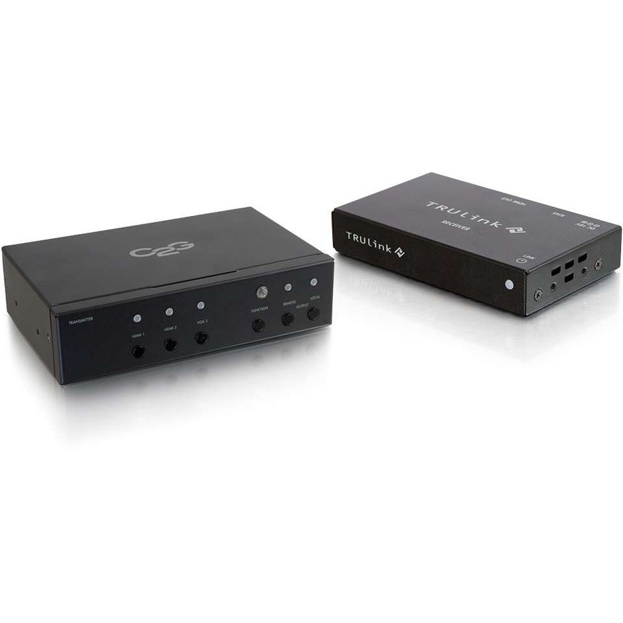 C2G HDMI and VGA + Stereo Audio HDBaseT over Cat Extender Transmitter to Receiver Kit
