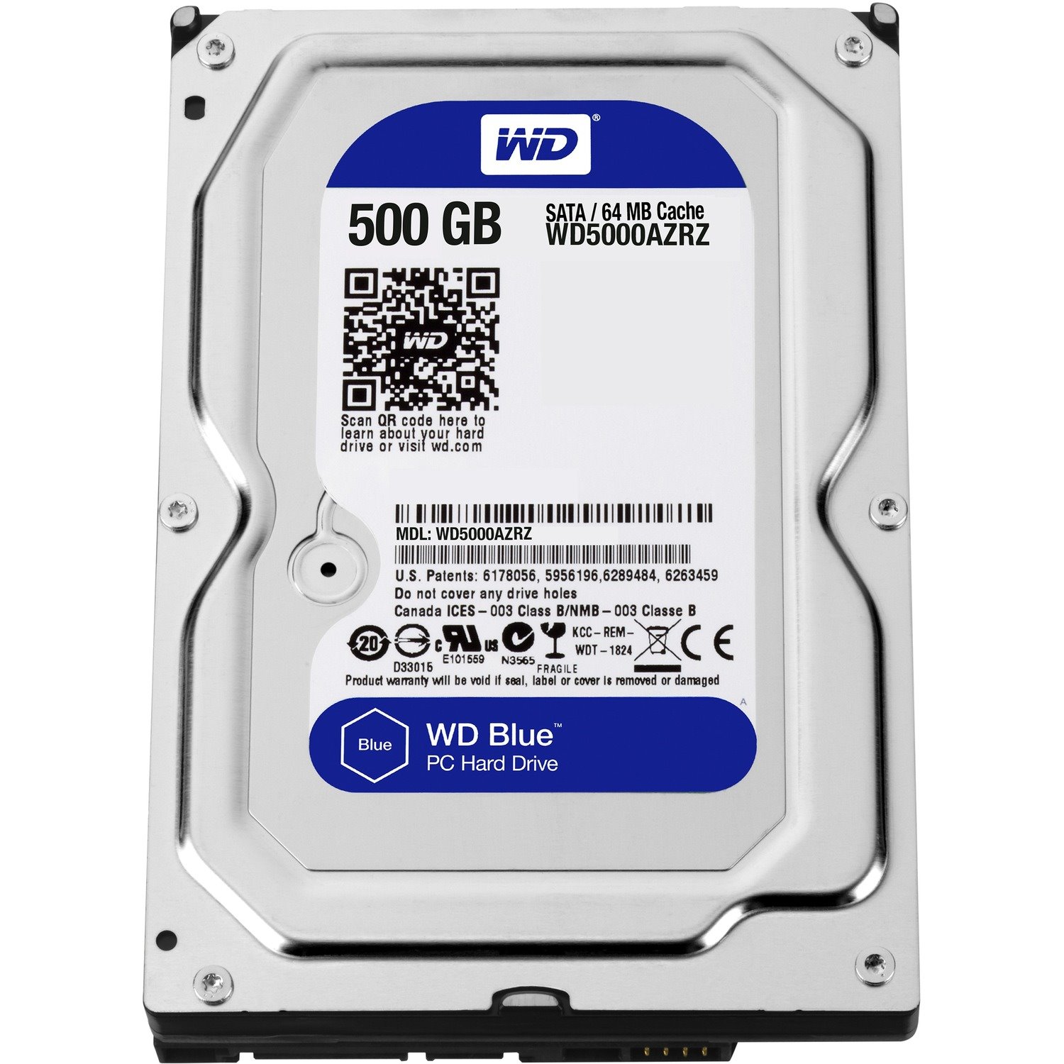 WD Blue 500 GB 3.5-inch SATA 6 Gb/s 5400 RPM 64 MB Cache PC Hard Drive