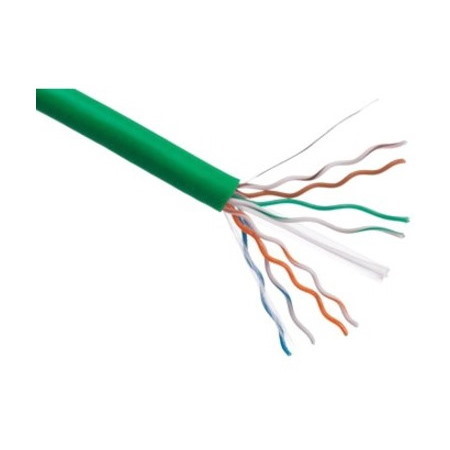 Axiom CAT5E 24AWG 4-Pair Solid Conductor 350MHz Bulk Cable Spool 1000FT (Green)